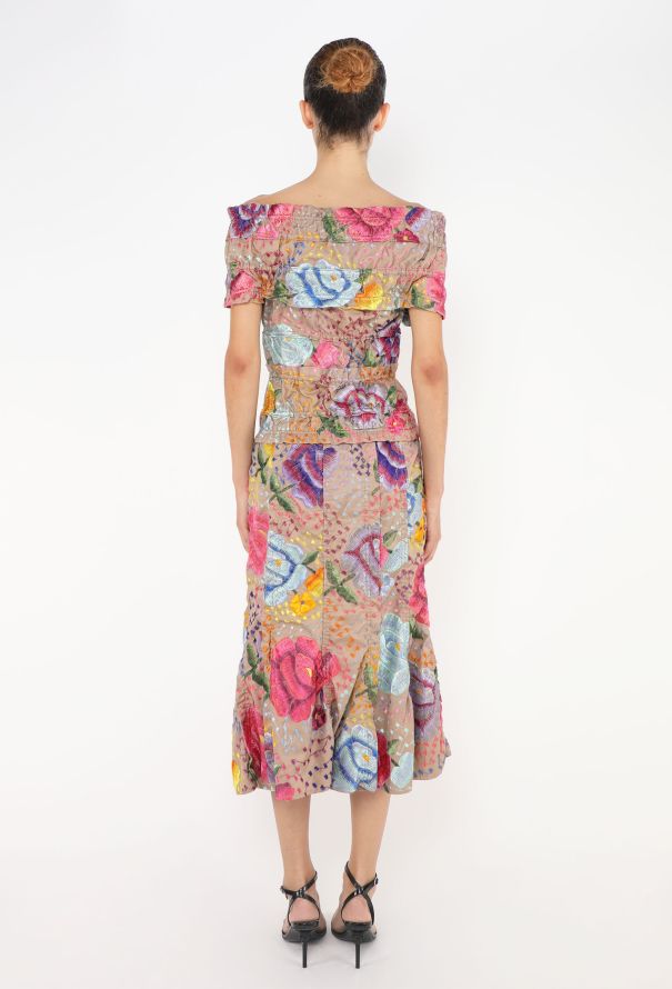 Saint Laurent STUNNING 2004 Floral Embroidered Ensemble - 5 Saint Laurent STUNNING 2004 Floral Embroidered Ensemble - 5