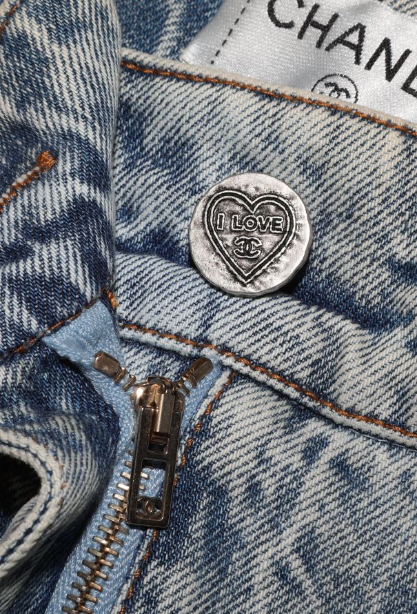 Chanel 2019 Washed Wide-Leg Jeans - 7