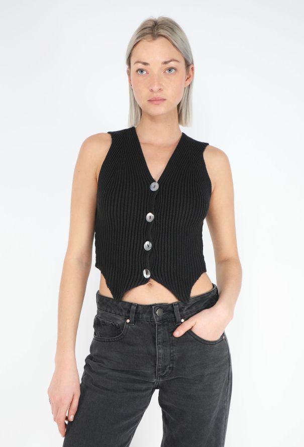 Maison Margiela '90s Ribbed Knit Vest - 1