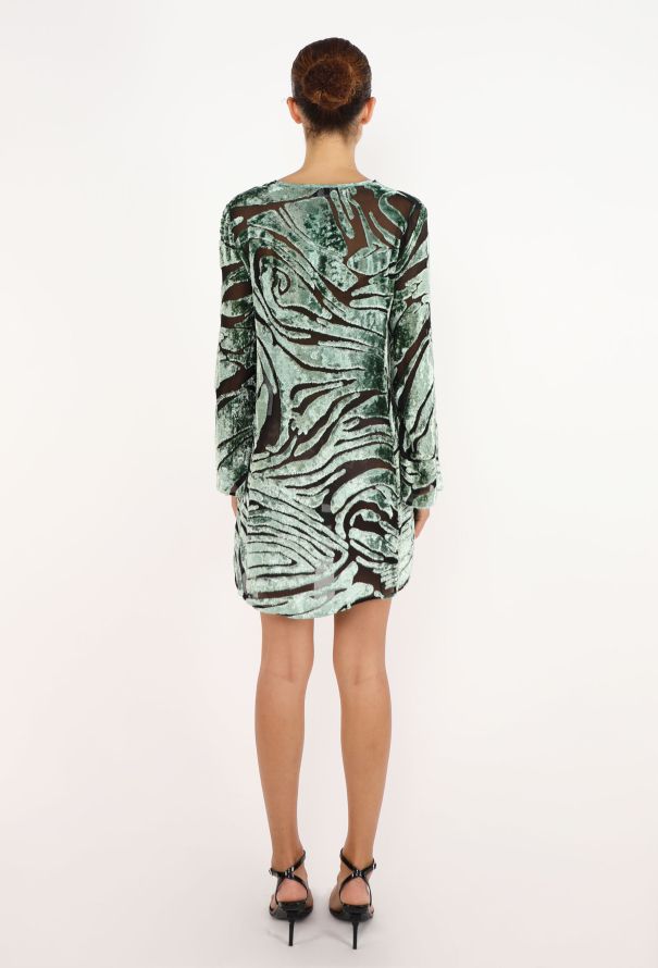Gucci Plunging Velvet Dévoré Dress, S/S 1996 - 7