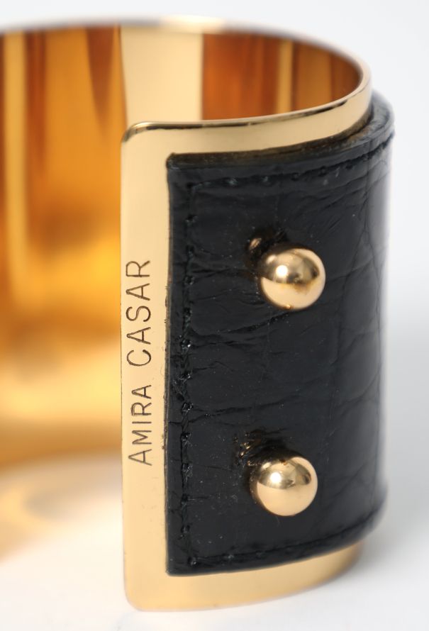 Saint Laurent 2007 Alligator Embossed Cuff - 5