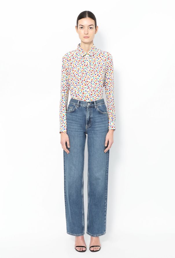 Saint Laurent Star Print Silk Blouse, 2015 - 2