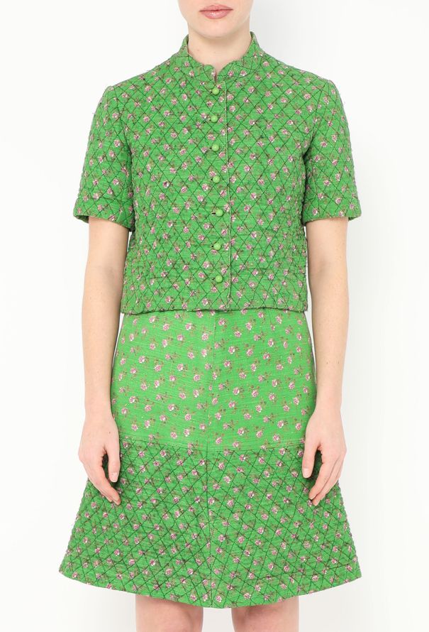 Saint Laurent RARE 1967 Quilted Floral Ensemble - 4