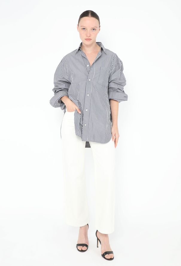 Balenciaga F/W 2016 Structured Pinstripe Shirt - 3