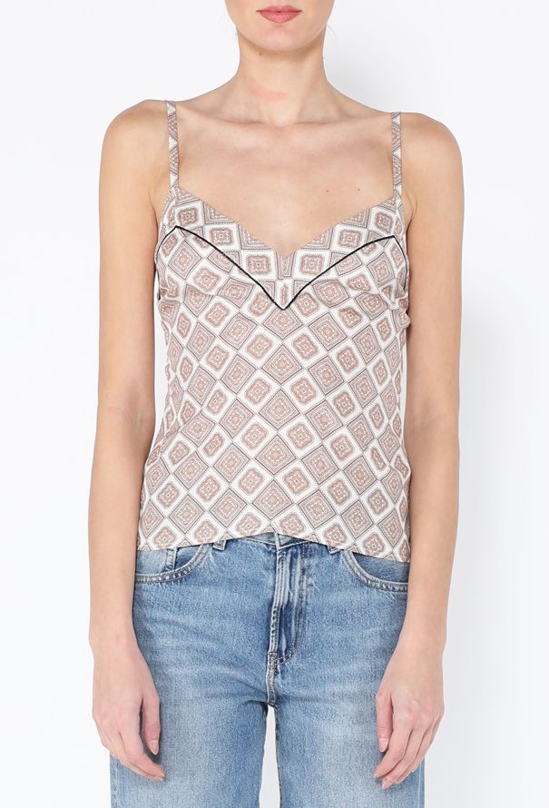 Prada Spring 2002 Silk Geometric Camisole - 1