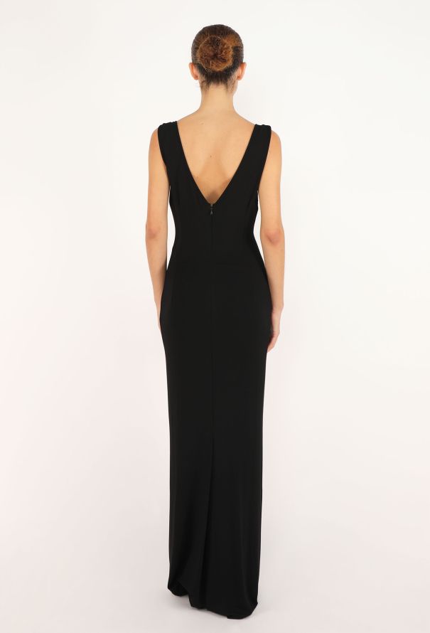 Dolce & Gabbana Brooch Jersey Sheath Gown, 1998 - 5