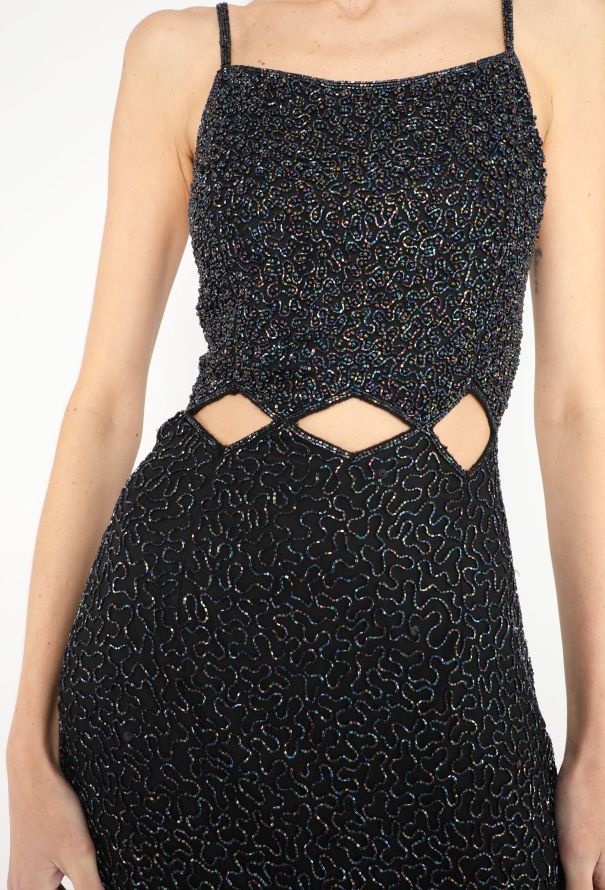 '90s Beaded Cut-Out Gown - 2 '90s Beaded Cut-Out Gown - 2