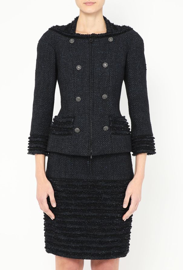 Chanel Tweed Tiered Trim Ensemble - 2