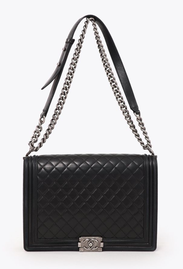 Chanel Black Maxi Boy Bag - 1