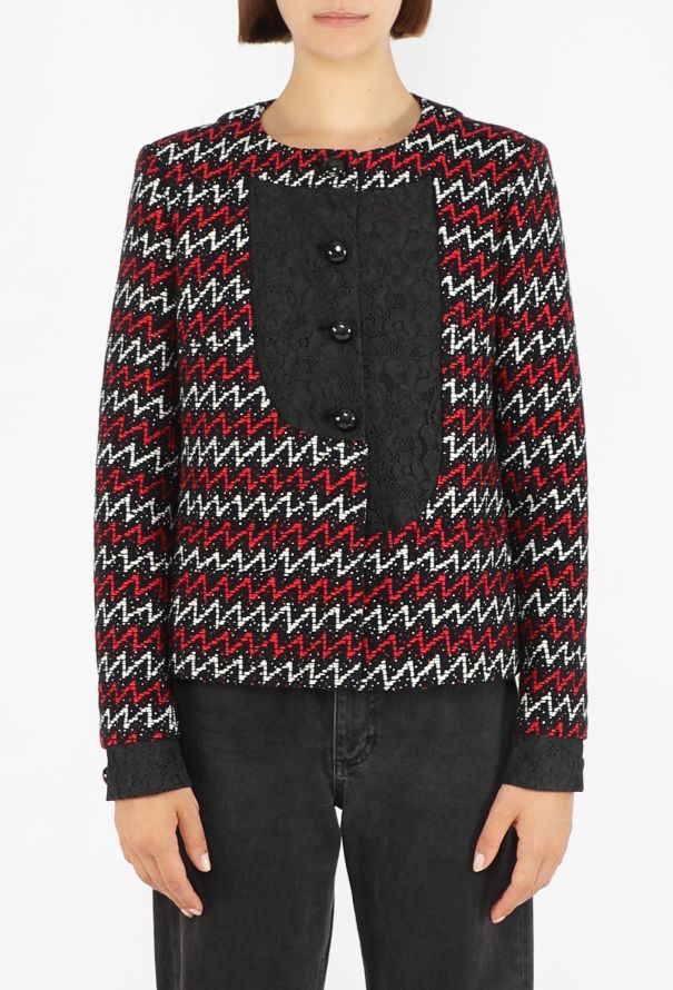 Chanel Tweed Chevron Jacket, 2015 - 3