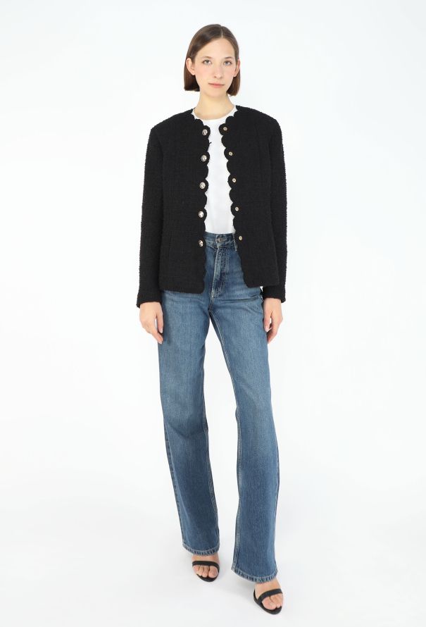 Chanel F/W 2020 Scalloped Tweed 'CC' Ensemble - 7