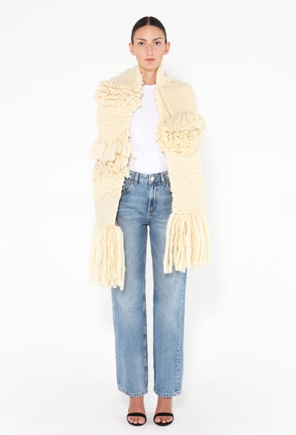 Balenciaga ULTRA RARE F/W 2002 Fringe Scarf - 4