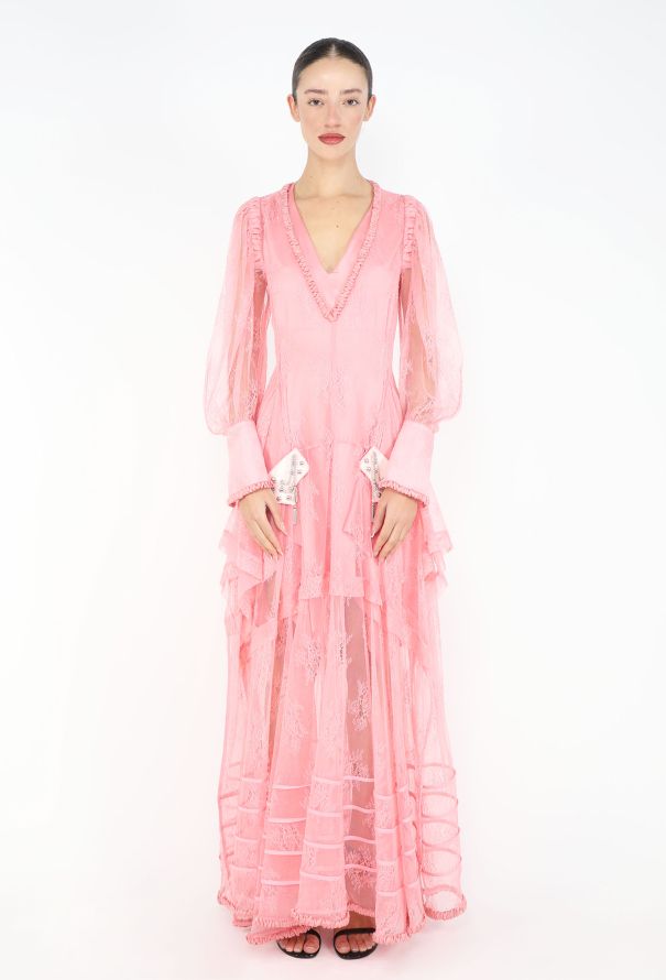 Louis Vuitton Resort 2018 Raschelle Lace Chainlink Gown - 3