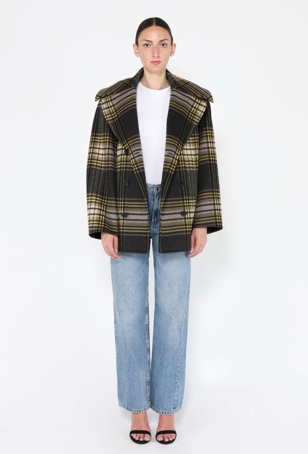 Saint Laurent Tartan-Check Double Breasted Coat, 2025 - 5
