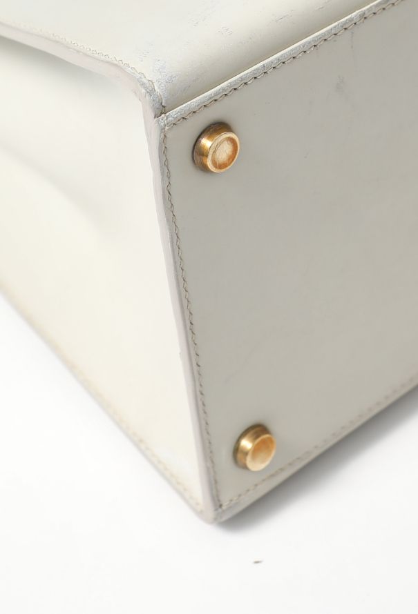 Hermès Rare '60s Light Grey Box Kelly Sellier 32 - 8