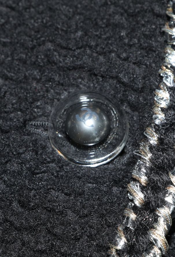 Chanel Metallic Trim 'CC' Tweed Jacket - 8
