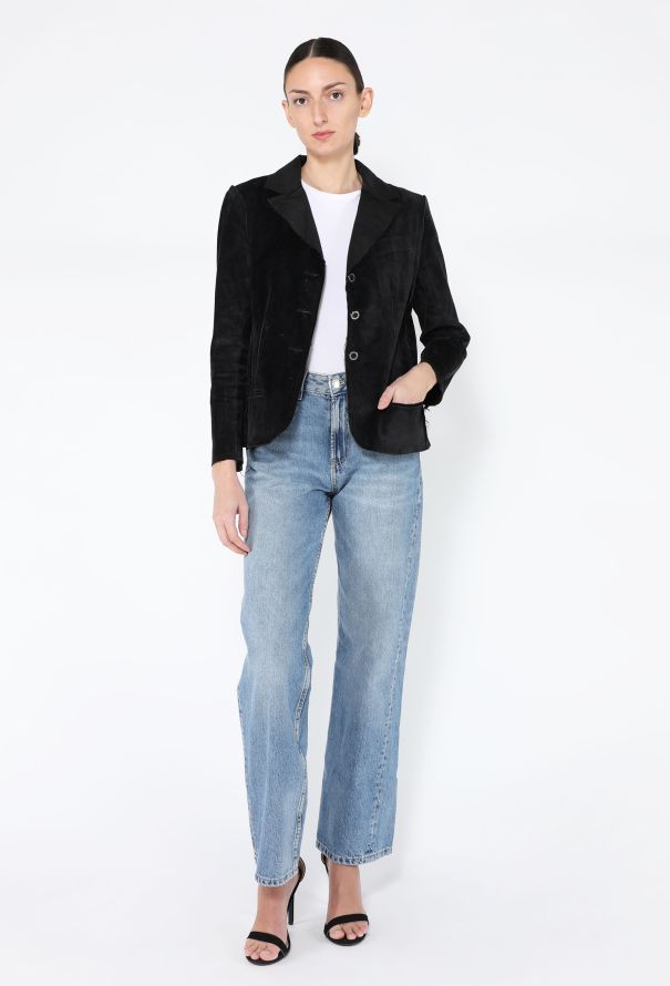 Chanel S/S 2003 Cropped Suede Jacket - 6