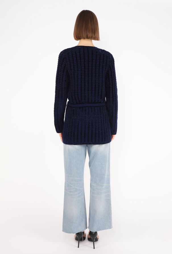 Saint Laurent Belted Wool Knit Cardigan, F/W 1975 - 8