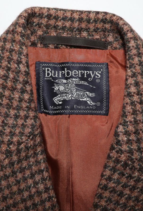 Burberry Harris Tweed Houndstooth Blazer, 1980s - 6