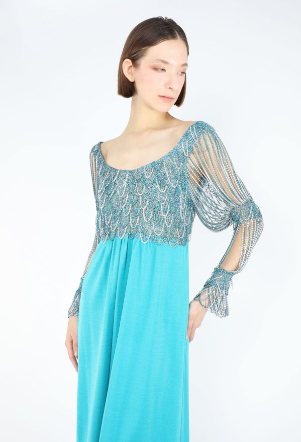 Azzaro COLLECTOR 1971 Chainmail Jersey Gown - 4