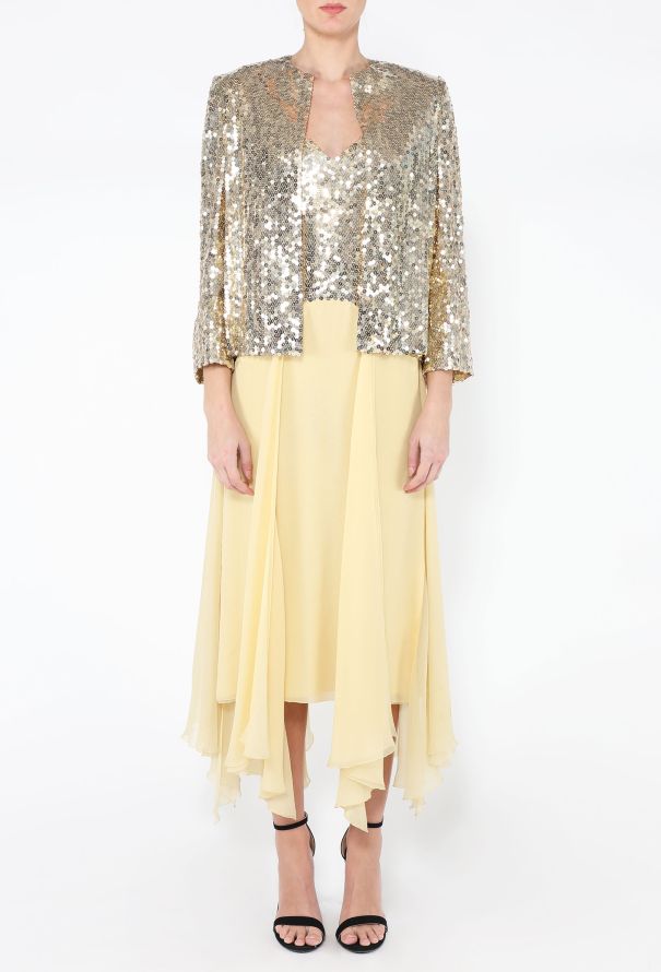 '70s Jean Patou Sequin Chiffon Ensemble - 3