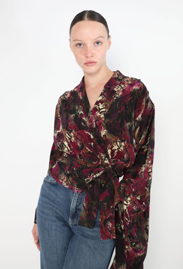 Balenciaga Resort 2018 Abstract Wrap Blouse - 4