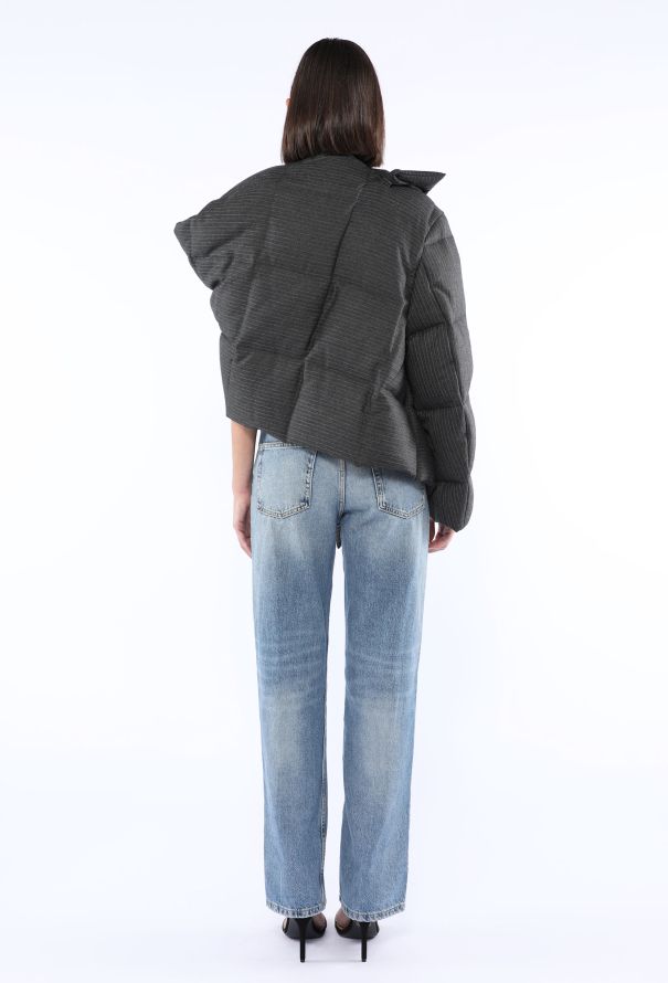 Dries Van Noten Pinstripe Quilted Wrap Coat, F/W 2019 - 7