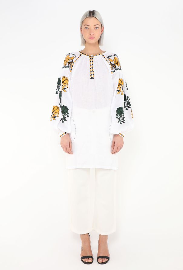 Vita Kin Embroidered Linen Tunic Top - 3