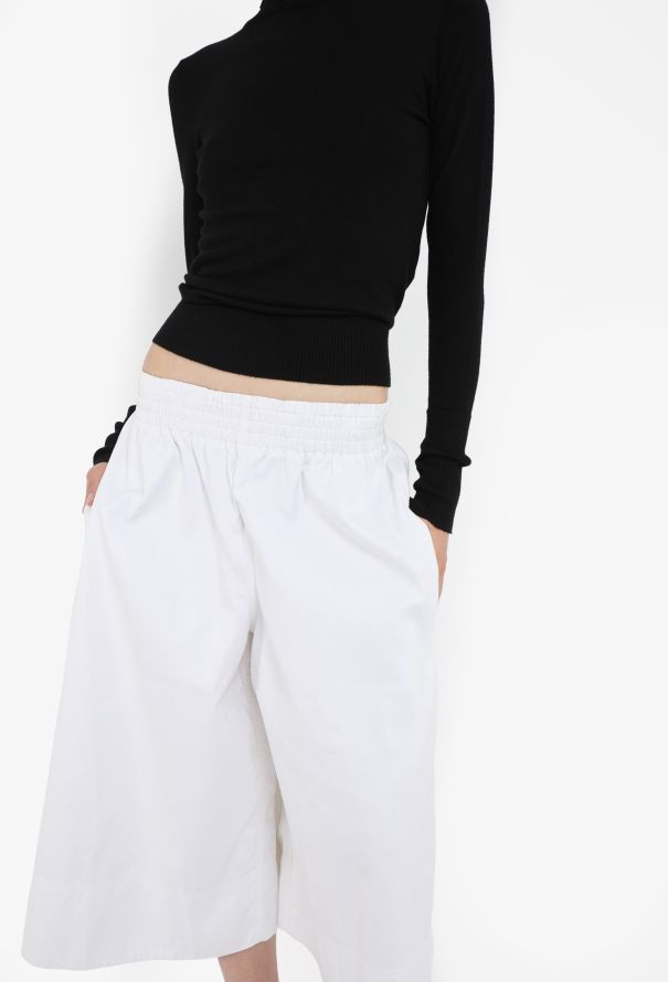 Céline Wide-Leg Poplin Culottes - 5