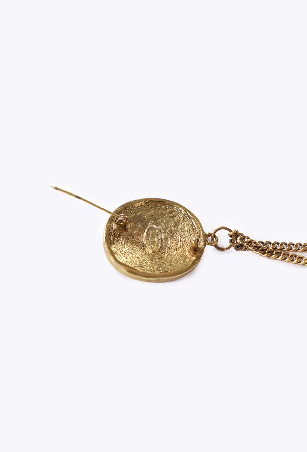 Chanel Double Medallion Chain Brooch, 1980s - 5