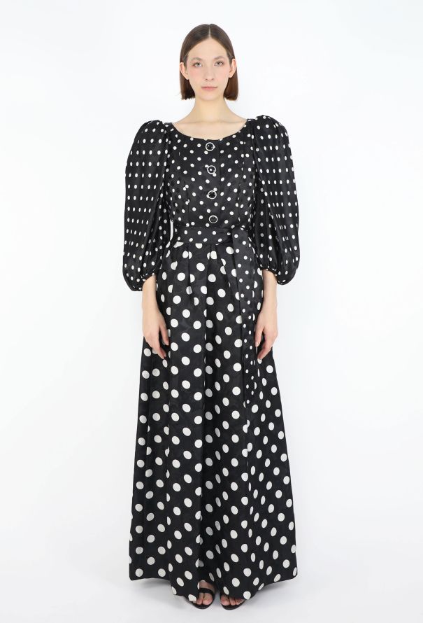 Saint Laurent Haute Couture Spring 1992 Polka Dot Gown - 3