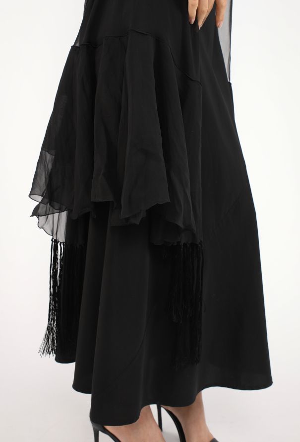 Dior Fringed Chiffon Scarf, Late 1990s - 5