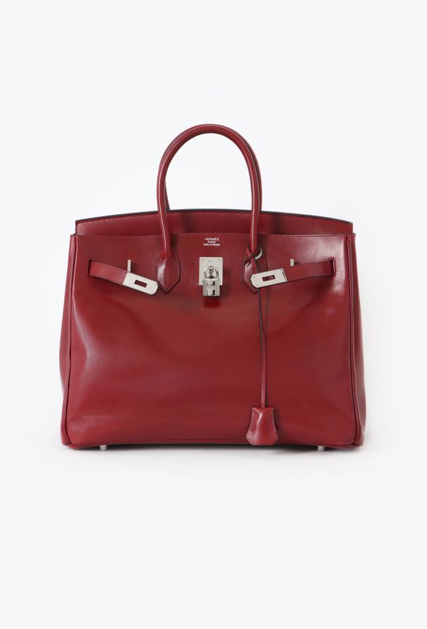 Hermès Rouge H Box Birkin 35 - 2 Hermès Rouge H Box Birkin 35 - 2