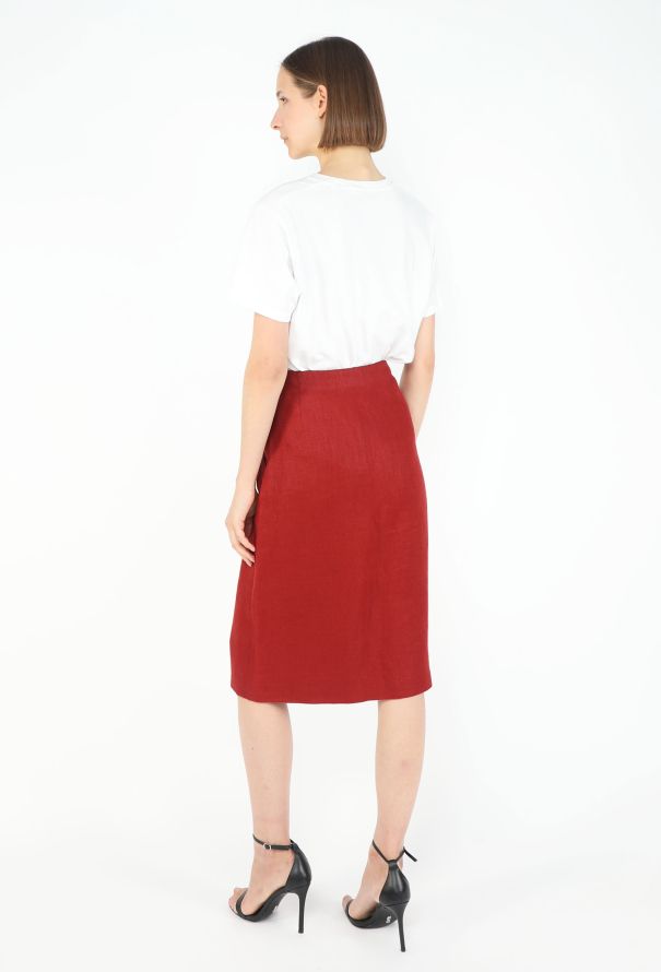 Hermès Margiela 1999 Drawstring Linen Skirt - 4