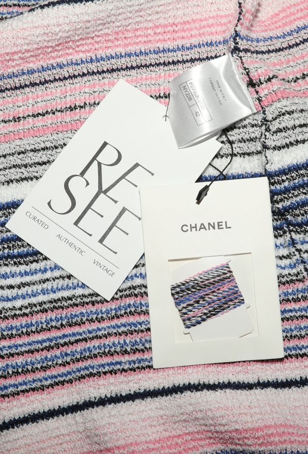 Chanel S/S 2024 Belted Striped Cardigan - 8