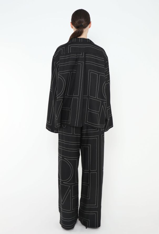 Toteme 2023 Monogram Silk Pajama Set - 5 Toteme 2023 Monogram Silk Pajama Set - 5