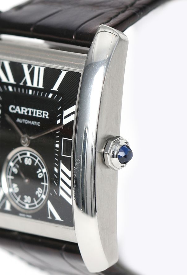 Cartier Grey Steel Tank MC Automatic Watch - 6