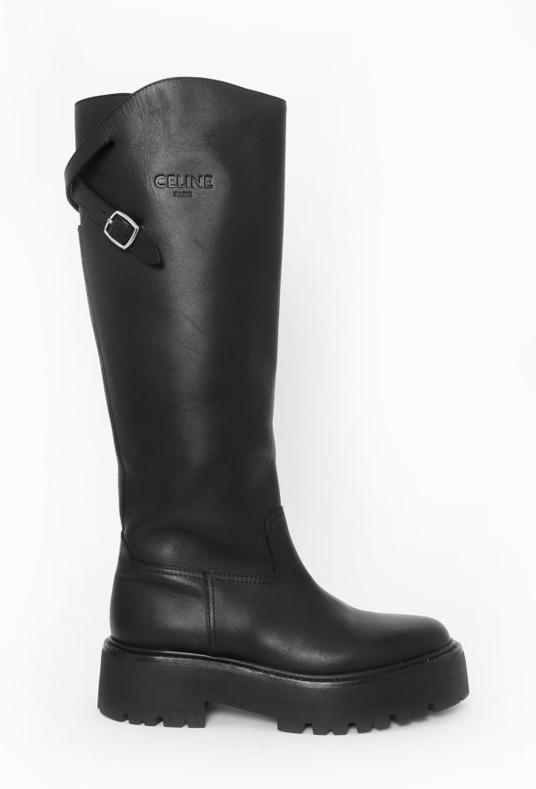 Céline F/W 2022 Leather Buckle Boots - 1