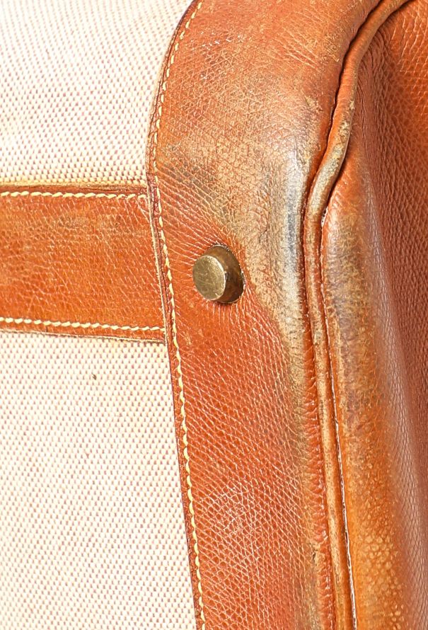 Hermès 1970s Toile H & Calfskin RD Travel Bag - 11 Hermès 1970s Toile H & Calfskin RD Travel Bag - 11