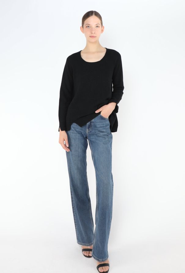 The Row Scoop-Neck Slit Sweater - 2