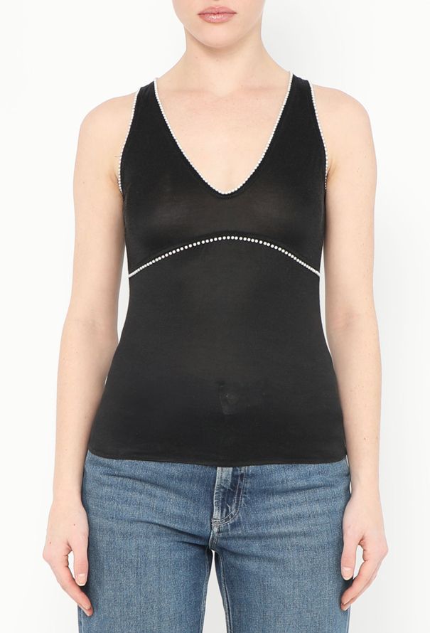 Chanel Fantasy Pearl Trim Top - 1