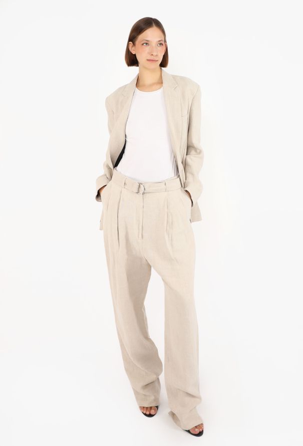 Céline Belted Linen Suit, Resort 2014 - 6