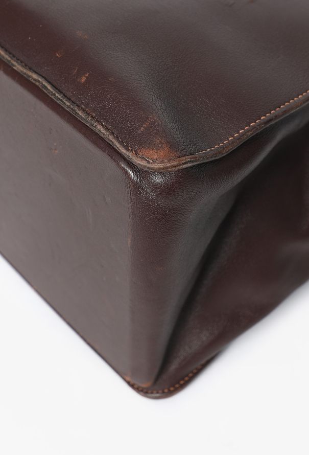 Hermès Vintage Ébène Swift Whitebus GM Bag - 7