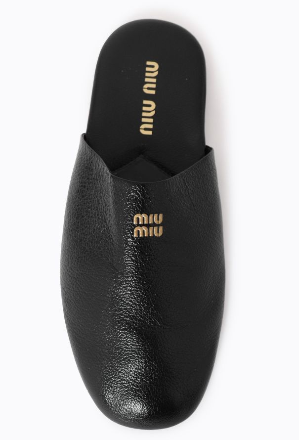 Miu Miu F/W 2024 Leather Logo Slides - 5 Miu Miu F/W 2024 Leather Logo Slides - 5