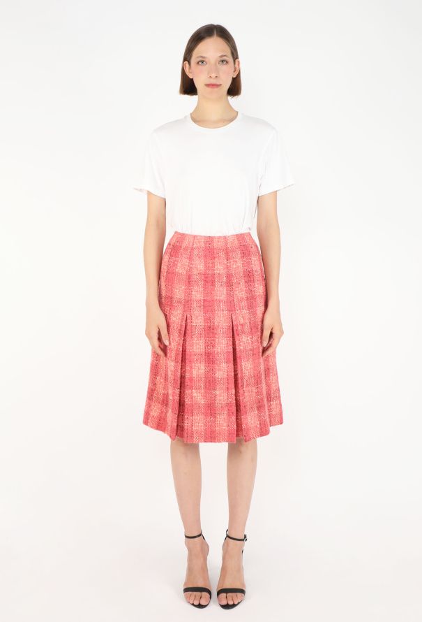 Chanel HAUTE COUTURE S/S 1976 Pleated Tweed Ensemble - 4