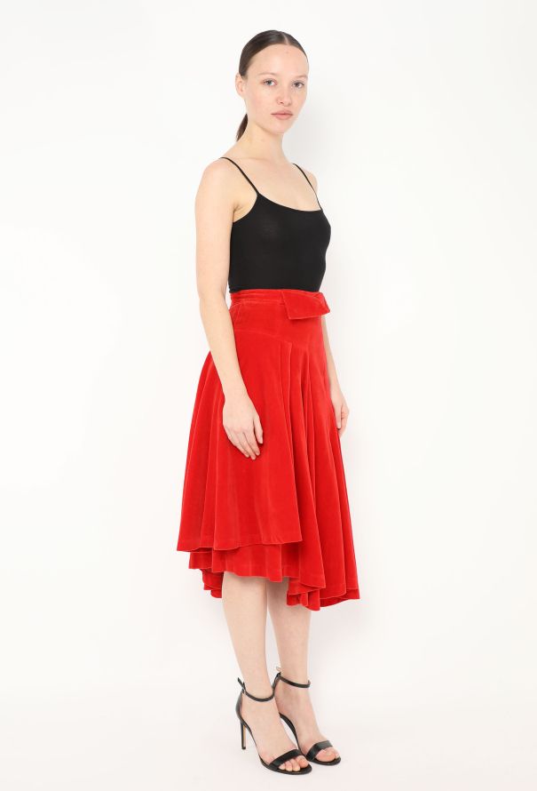 Comme des Garçons Rare 1988 Asymmetrical Velvet Skirt - 3 Comme des Garçons Rare 1988 Asymmetrical Velvet Skirt - 3