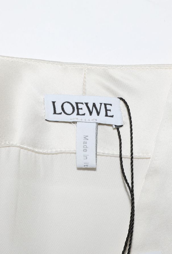 Loewe S/S 2019 Asymmetrical Silk Tunic White - 7