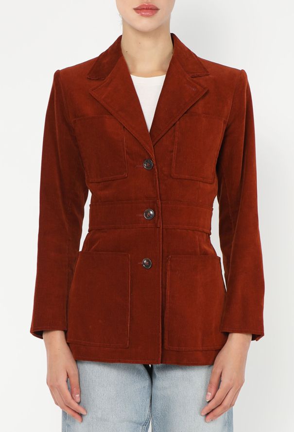 Saint Laurent Late 1960s Notched Corduroy Blazer - 1