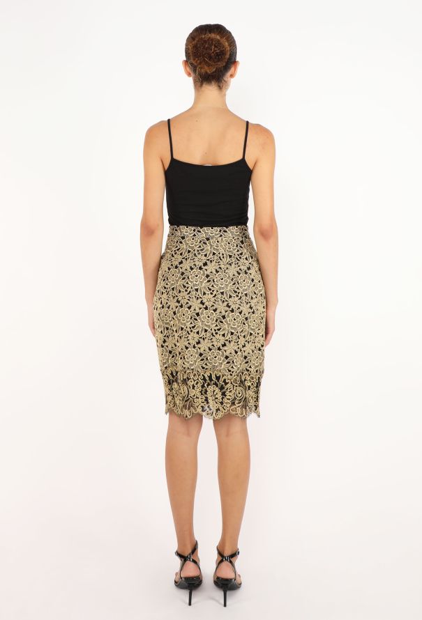 Valentino Vintage Metallic Lace Ensemble - 7