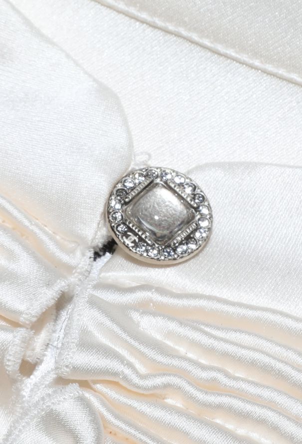 Chanel Pleated Silk Bib Blouse, 2020 - 7